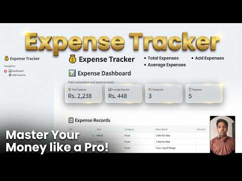 Expense Tracker Project Using Python | Streamlit + Pandas +Matplotlib + SQLite3 | Real-World Project