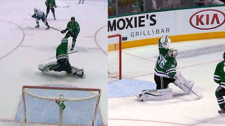 Anton Khudobin absolutely robs Stecher with specta...