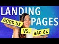 Good UX vs Bad UX: Landing Pages