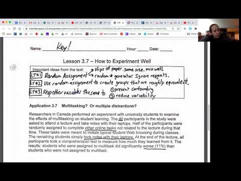 Prob & Stat 3.7 Notes How to Experiment Well