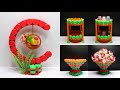 3 Plastic Bottle Caps Ideas | Flower Vase | Ide Kreatif Vas dan Rak dari Tutup Botol Plastik Bekas
