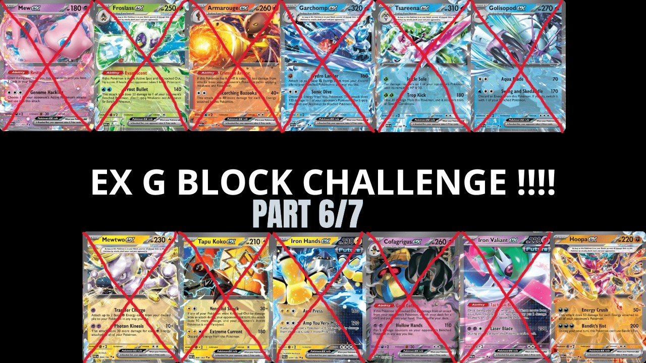 Doing the ex G BLOCK CHALLENGE !!! (Compilation 6) Pokémon TCG Live ...