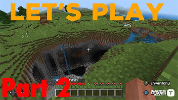 Let’s Play Part 2 Minecraft Walkthrough: Exploring a MineShaft! 