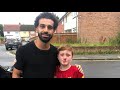 Mohamed Salah visits young fan who ran into lamp-post while chasing his car  #Liverpool #MoSalah