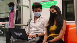 Sleeping on stranger boys|| metro prank part 2 || @uncut shruti pranks #prank #metroprank