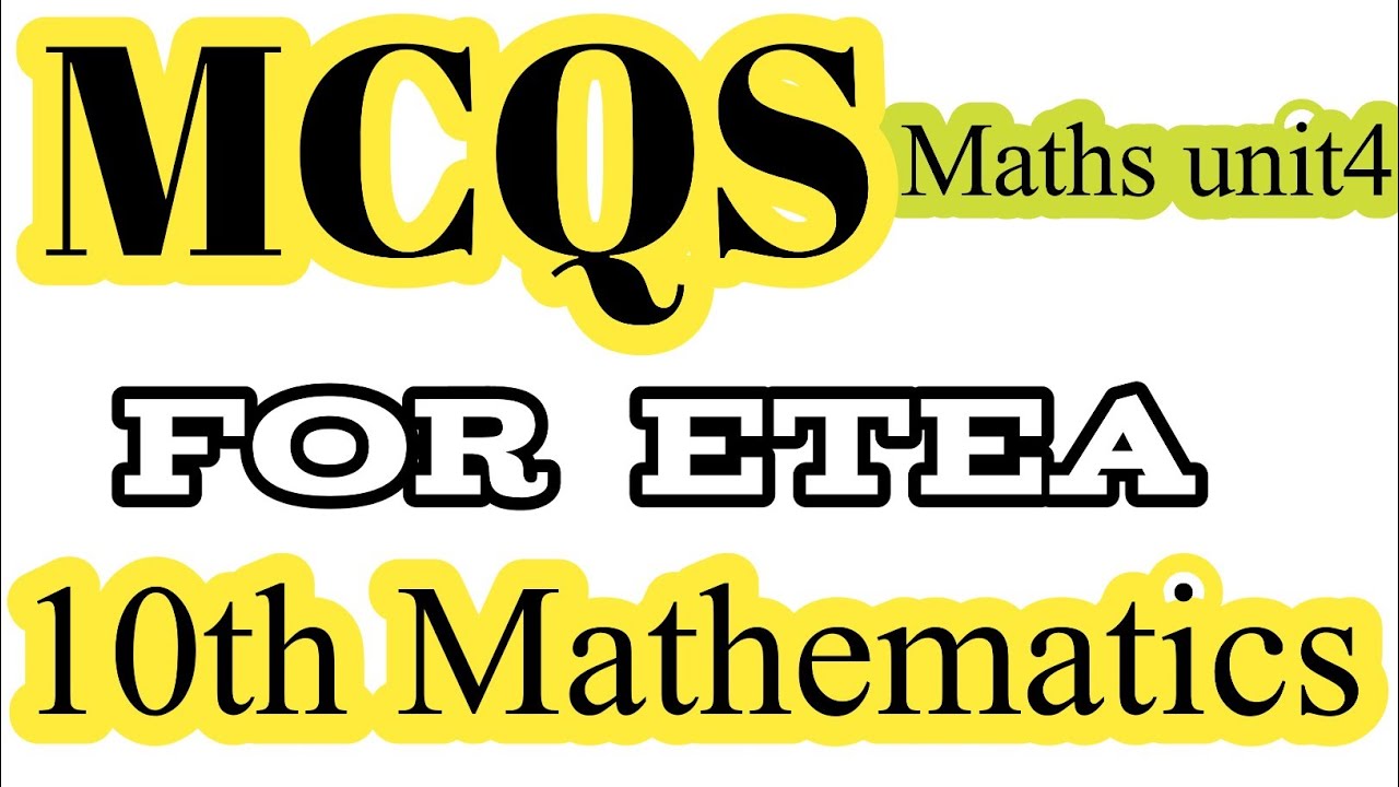 10th Maths Mcqs Solution for ETEA with concept|Learn in easy way how to solve maths|