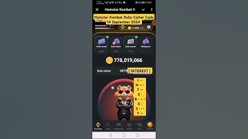 Hamster Kombat Daily Cipher Code 14 September 2024 #Hamsterkombat #dailyciphercode
