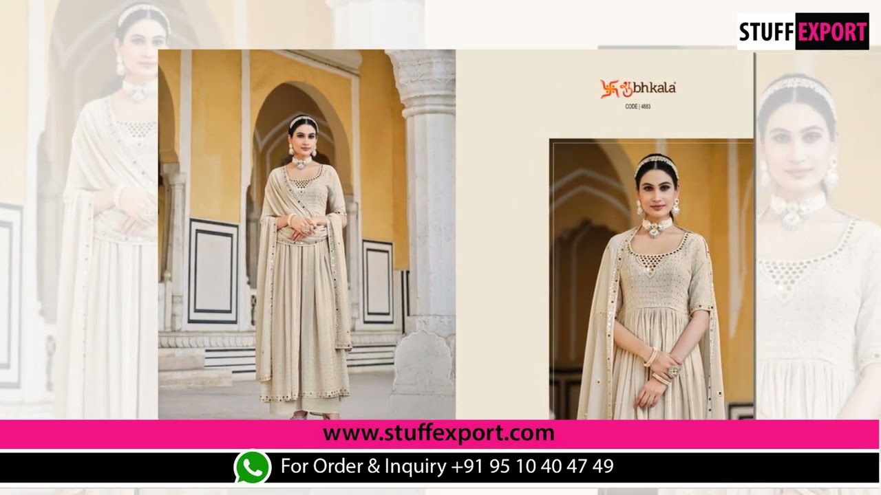 Stuff Export present Shubhkala Flory Vol-32 Exclusive Collection Georgete Gown With Dupatta Catalog