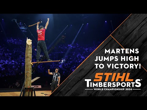 Martens defies gravity at the Springboard / TIMBERSPORTS® 2024 World Championship