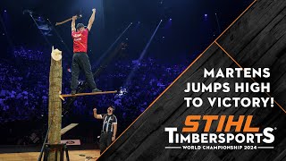 Martens Defies Gravity At The Springboard Timbersports 2024 World Championship