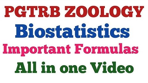 PGTRB ZOOLOGY/Biostatistics Formulas by N. Kumar.