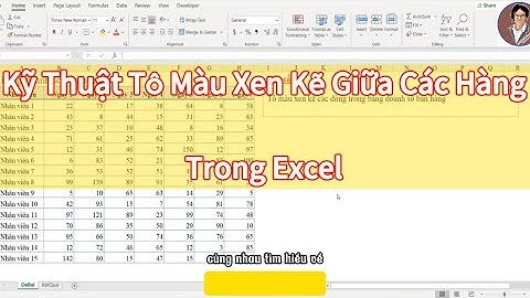 3 Kỹ Thuật Tô Màu Xen Kẽ Giữa Các Ô #excel #phandongexcel