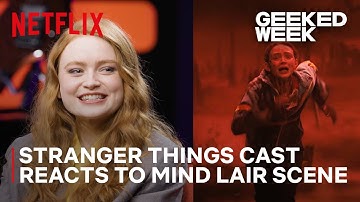 Stranger Things 4 | Stranger Things Cast Reacts to Mind Lair Scene | Netflix Geeked Week