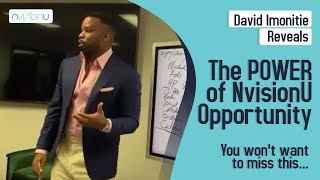 David Imonitie - Top earner - Explains a NEW Powerful Opportunity