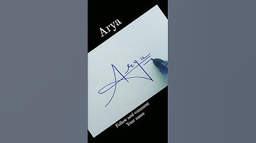 😱Arya signature😱  comments your name #youtube #ytshorts #art
