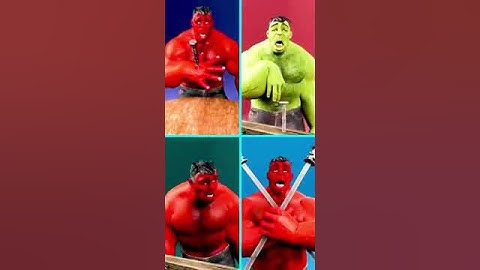 The best episodes of the Green and Red Hulk battles  ! #shorts