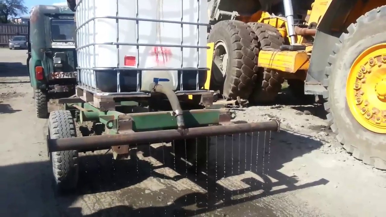 Еврокуб+УАЗ=поливочная машина - YouTube