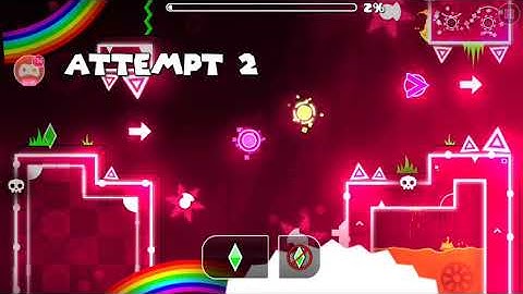 Geometry Dash: Fracture  by Usermatt18 and training other levels!
