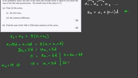 Arithmetic Series - problem 1