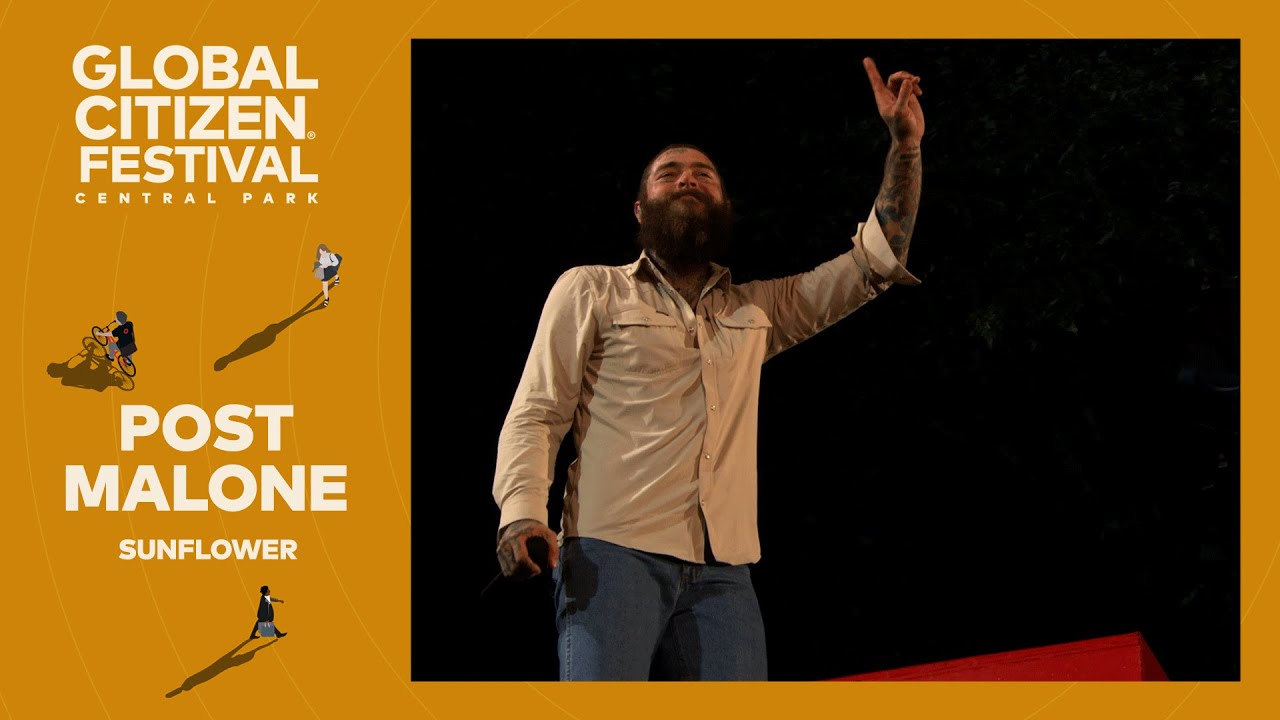 Post Malone takes center stage with Sunflower | Global Citizen Festival NYC 2024 Post Malone takes center stage with Sunflower | Global Citizen Festival NYC 2024