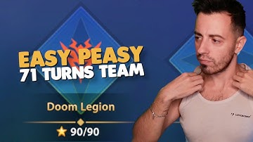 Doom Legion Abyss EASY 90 STARS in Infinite Magicraid with Liz, Eilat, Phocas, Little Jack & Moloch