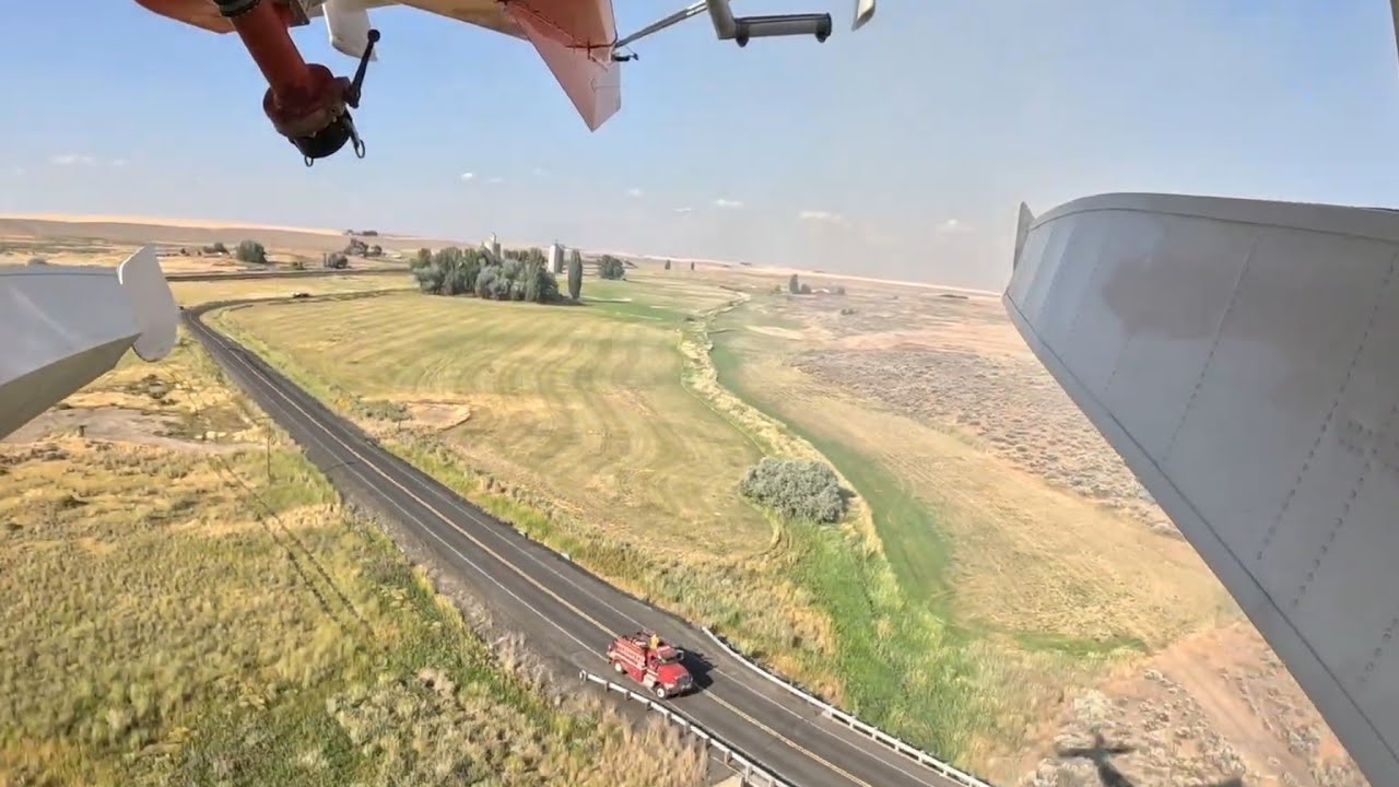 Quick flight to give a little help on a small fire. 