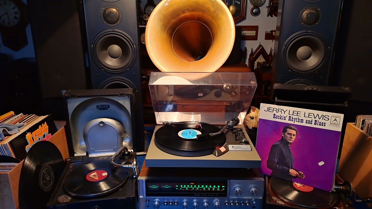 Johnny B. Goode. Jerry Lee Lewis. Rockin' Rhythm & Blues ‎LP Record. Technics SL-23 Turntable
