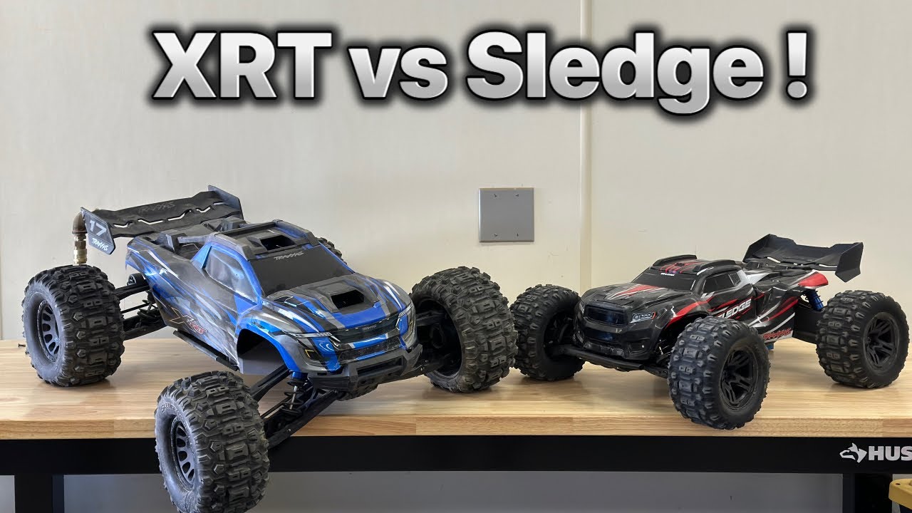 Traxxas XRT vs SledgeEpic RC Off Road Battle of the Truggies! YouTube