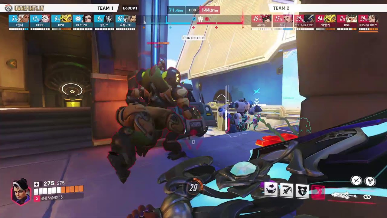 High ping turns Overwatch from a reflex shooter into a pre... by 붉은사슴뿔버섯 — Overwatch 2 Replay E6CDP1