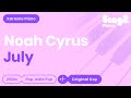 Noah Cyrus - July (Karaoke Piano)