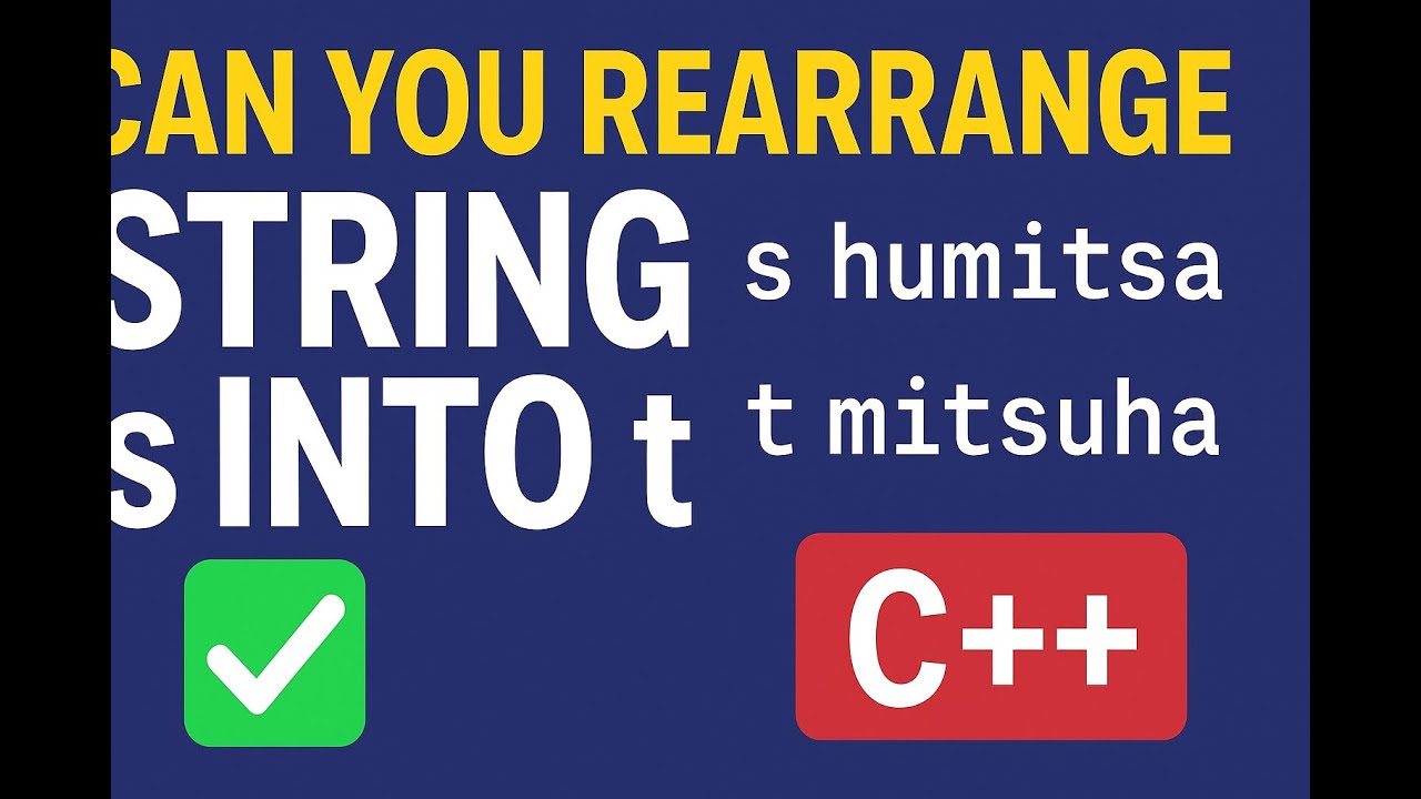 💖 Your Name – String Rearrangement Problem (C++ Full Explanation) - YouTube