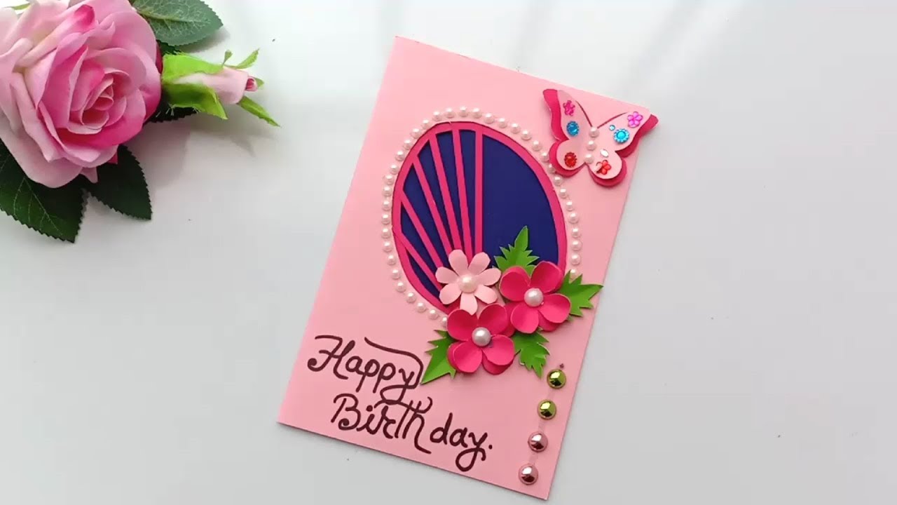 Beautiful Handmade Birthday card//Birthday card idea. - YouTube