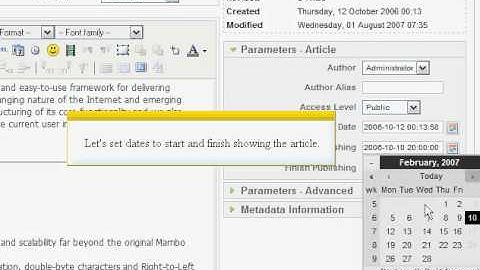 Joomla 1.5 Tutorial - How to control content publishing?