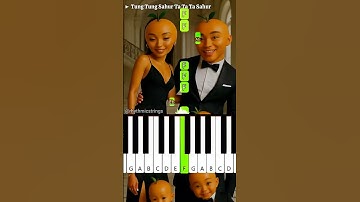 Tung Tung Tung Sahur Ta Ta Ta Sahur (@FairyLogAI ) | Easy Piano Tutorial #shorts #brainrot