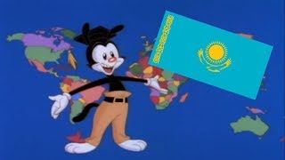 Yakko's World but every country whose name contains K is replaced with Kazakhstan