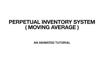 PERPETUAL INVENTORY SYSTEM USING MOVING AVERAGE METHOD - IN AN ANIMATED TUTORIAL
