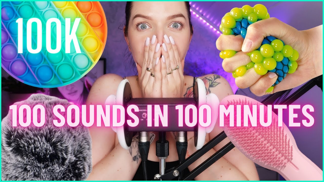 100k Special 🤩 100 DŹWIĘKÓW W 100 MINUT 🤩 Bonus! + 2 Dźwięki! 100% Relax! ASMR Po Polsku