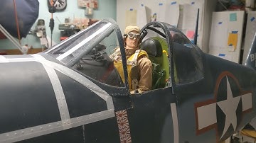 1/5.75 scale F4U-1A Hangar 9 60cc Corsair sliding canopy