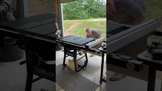 Out Feed Table for A Small Shop #shorts #woodworking #diy