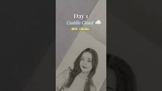 Drawing Arya chechi.. Cuddle cloud ☁️ | Day 1 –Drawing My Favourite creators 💗#drawing #cuddlecloud