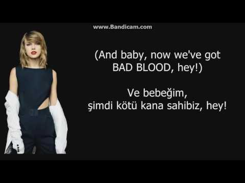 Taylor Swift - Bad Blood ft. Kendrick Lamar (Türkçe Çeviri +Lyrics)