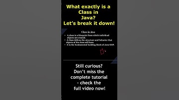 What is a Class in Java? | Java Class Explained in 60 Seconds #shorts #hindicodeclass #coding