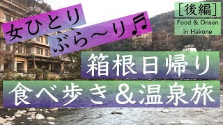 【箱根日帰り温泉＆食べ歩き】新宿からわずか90分🚞 充分遊べる癒しの旅《後編(2/2)》Onsen & Food in Hakone, Japan