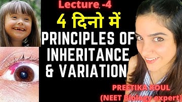NEET:Principles of Inheritance And Variation| Genetic disorders| Lecture 4| Preetika koul|