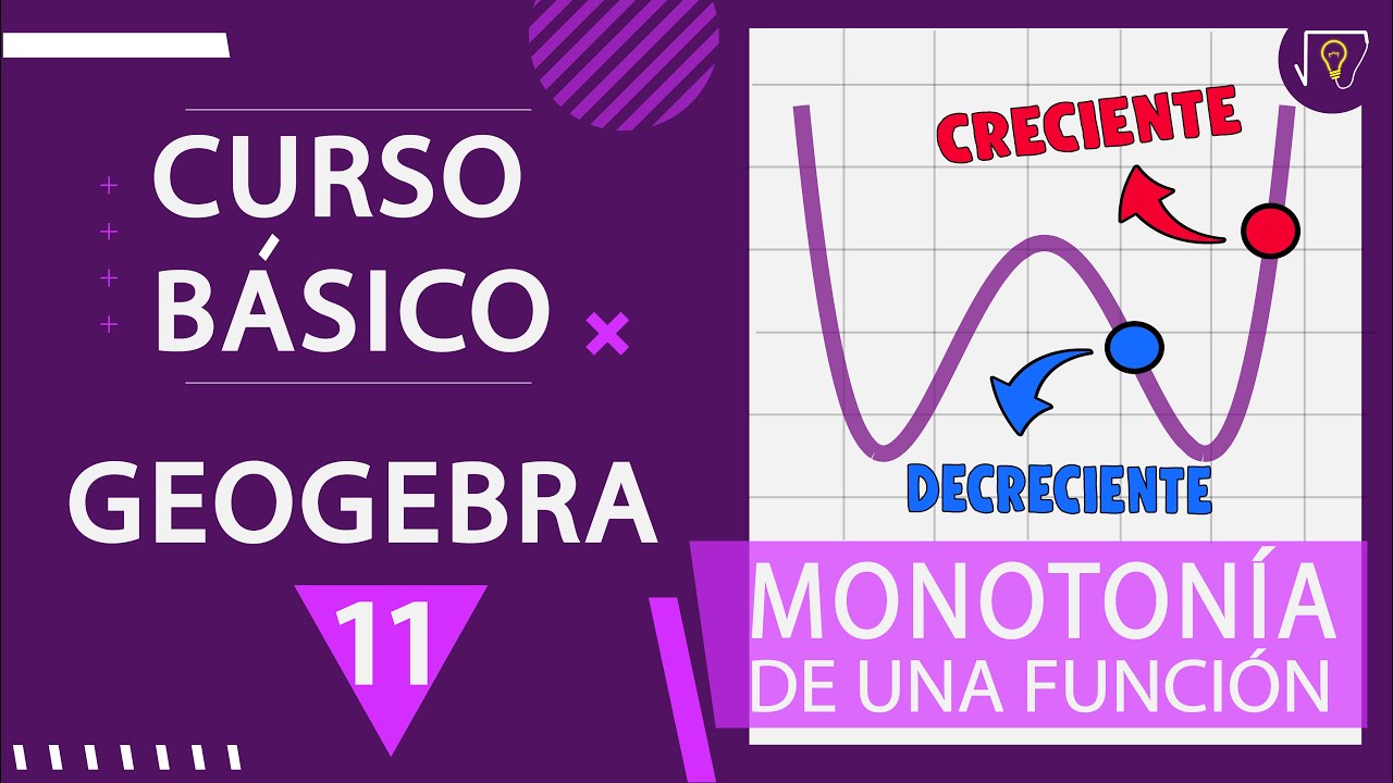 Curso BASICO de GeoGebra ✔ | 11 - MONOTONIA de una FUNCION 🥇