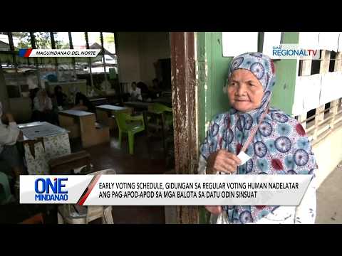 Early voting schedule, gidungan sa regular voting I One Mindanao