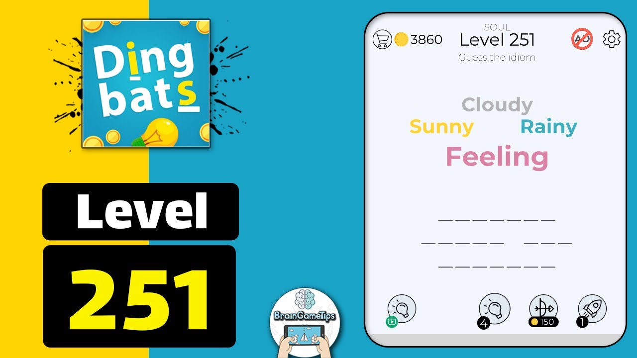 Dingbats - Word Games & Trivia - Level 251 Sunny Cloudy Rainy Feeling Answer