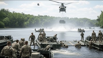 U.S. Army Soldiers Build a Giant Floating Bridge in Minutes