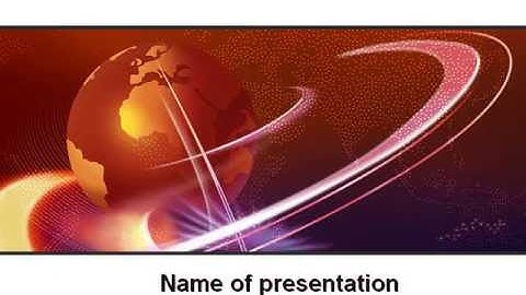 Red Globe In The Ring PowerPoint Template by PoweredTemplate.com