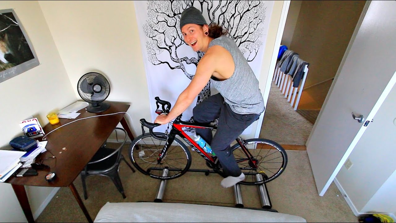 FIRST TIME ON BIKE ROLLERS YouTube